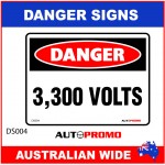 DANGER SIGN - DS-004 - 3,300 VOLTS